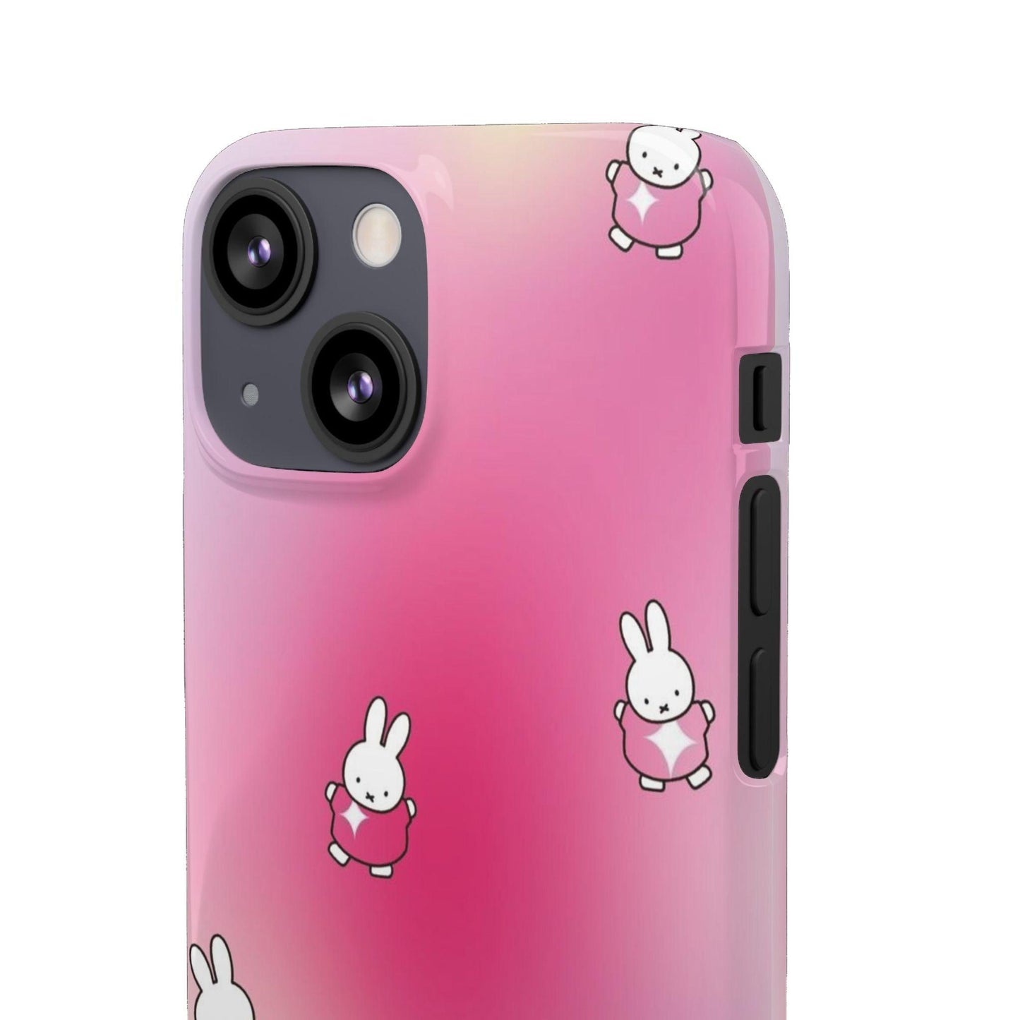 The Bunny Aura Pink Snap Cases