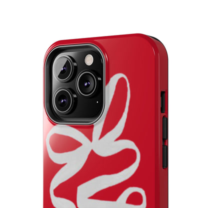 Bow Ribbon Red iPhone Cases