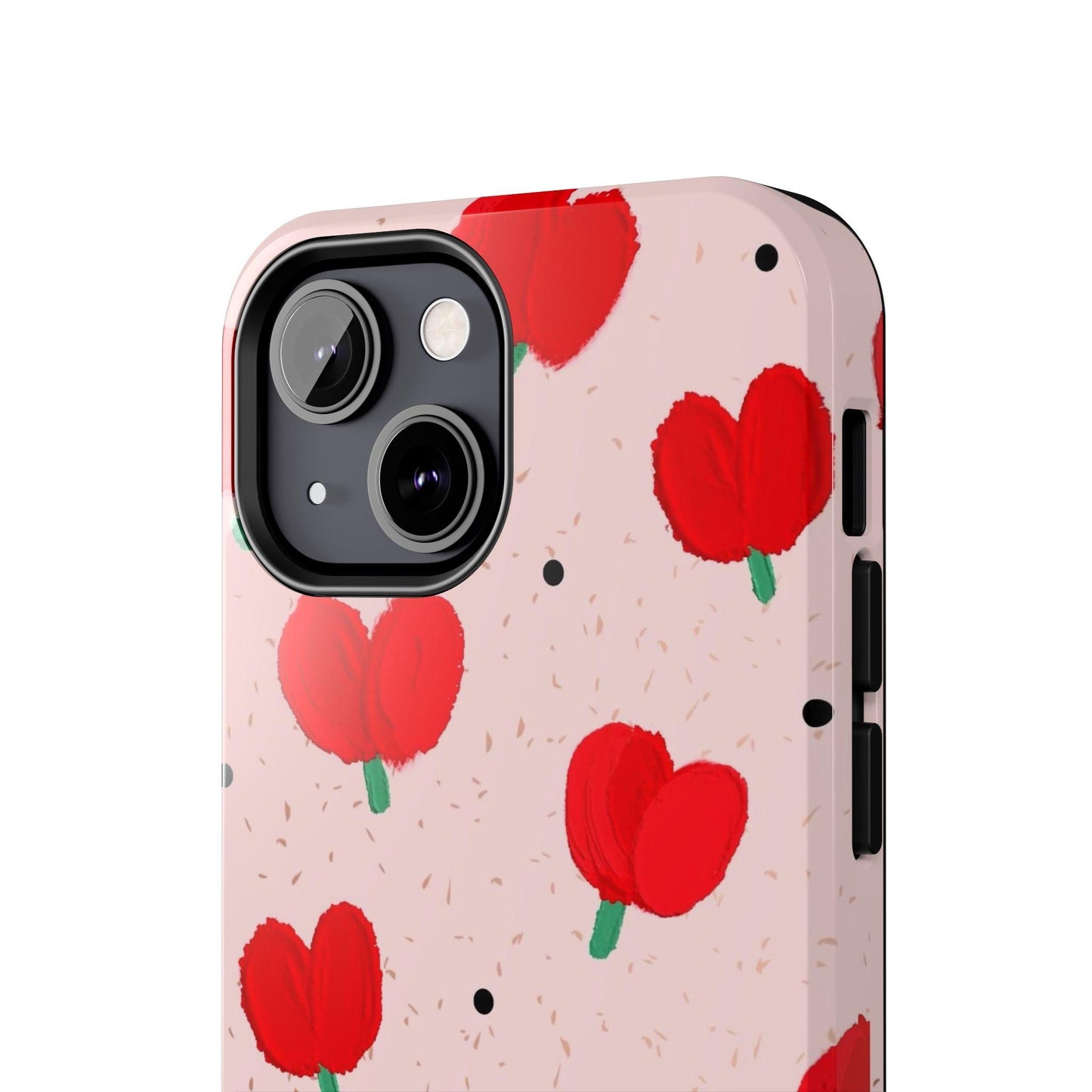 Floral Heart Aesthetic Tough iPhone Cases