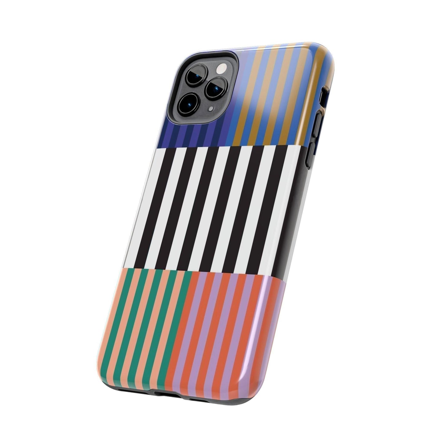 Striped Colorblock Symphony Tough iPhone Cases