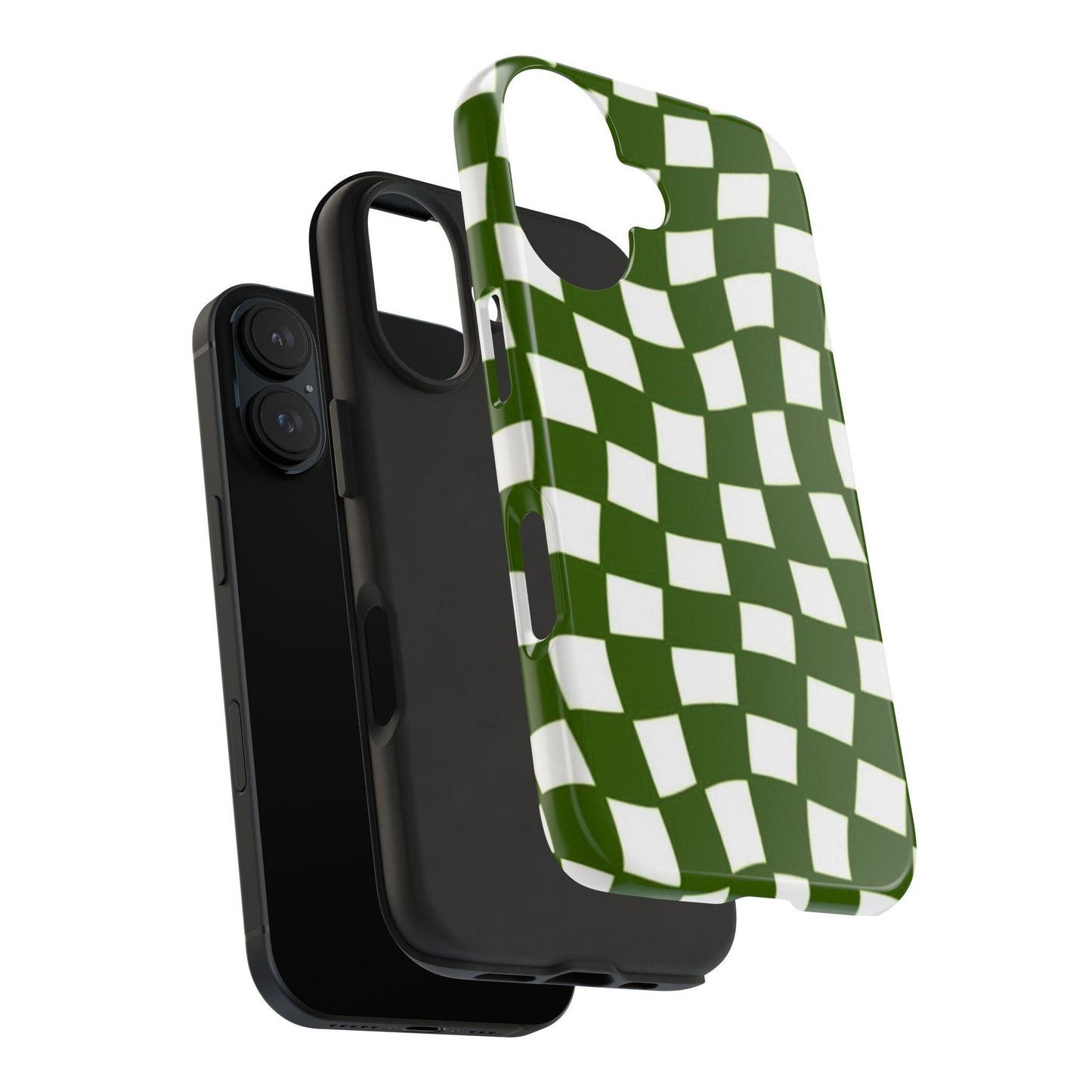 Green Checkmates Tough iPhone Cases