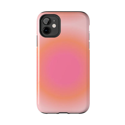 Coral Blushed Aura Tough iPhone Cases