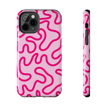 Pink Paradise Swirls Tough iPhone Cases