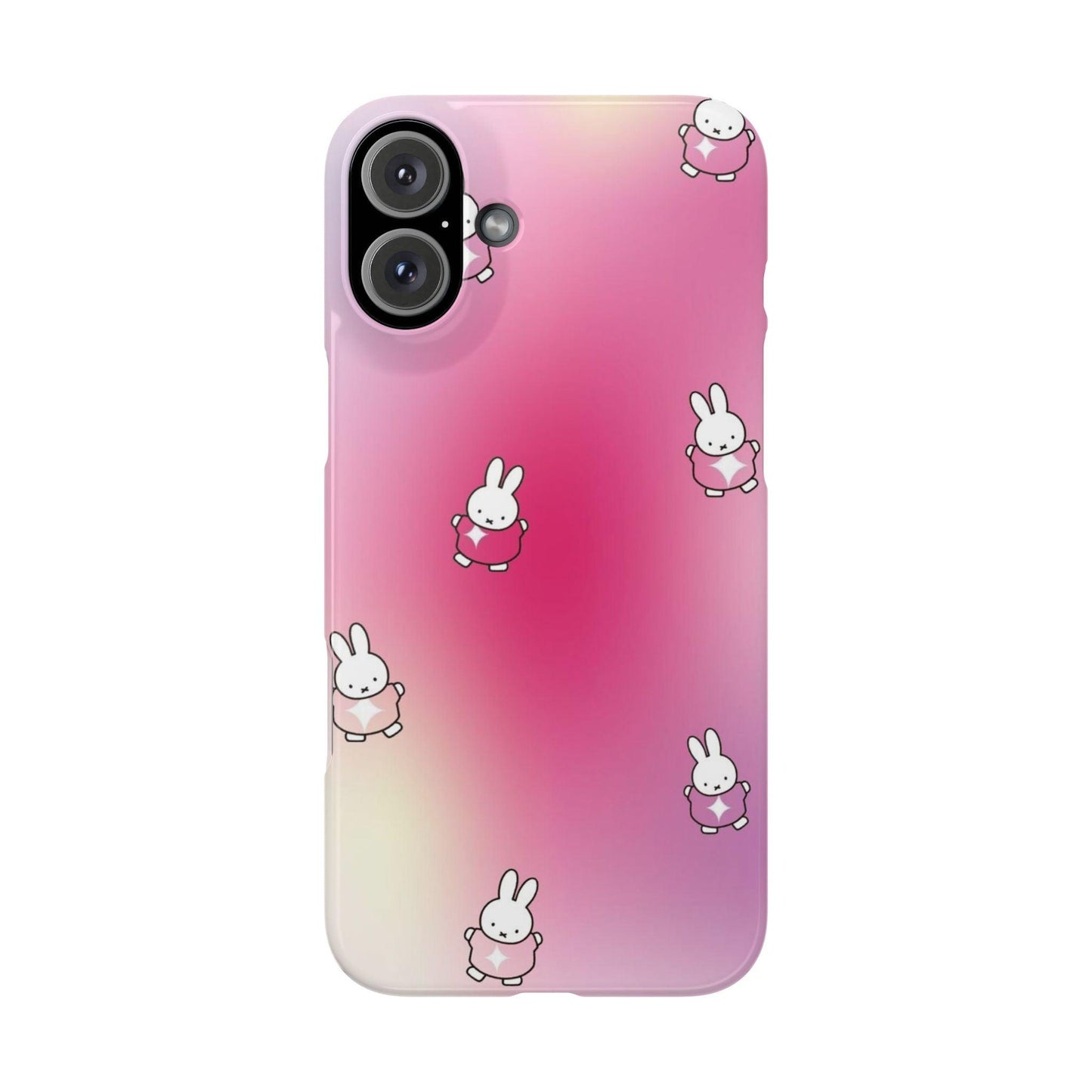 The Bunny Aura Pink Snap Cases