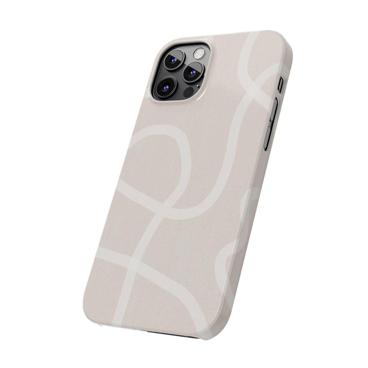 Luxe Minimalist Swirl - Cream Edition Slim iPhone Cases