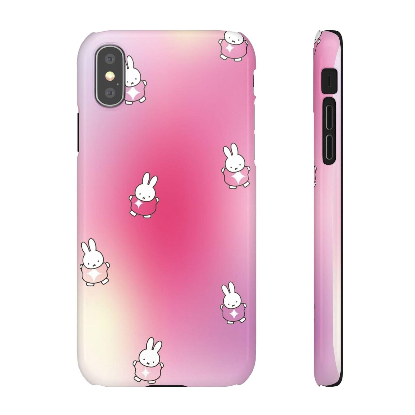 The Bunny Aura Pink Snap Cases