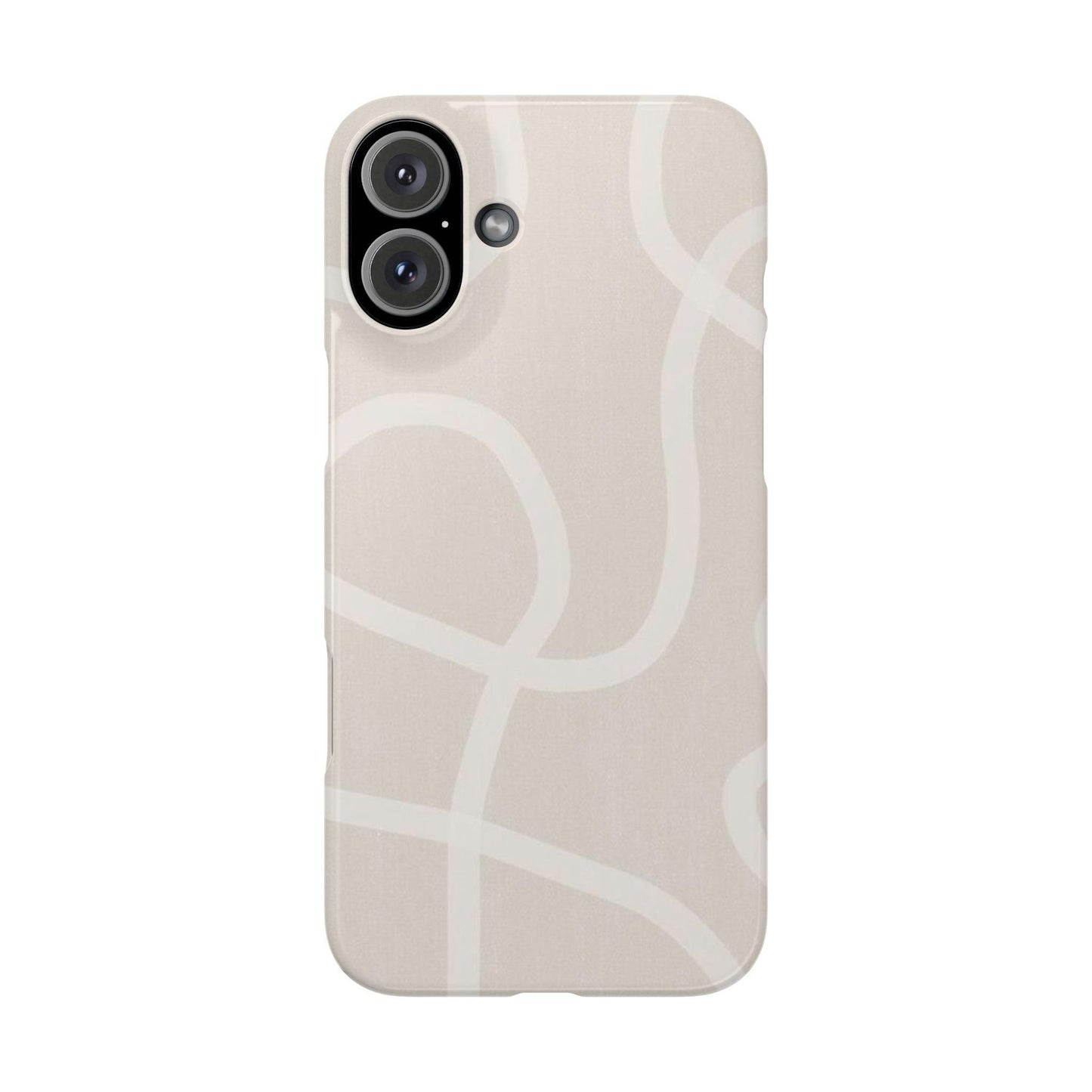 Luxe Minimalist Swirl - Cream Edition Slim iPhone Cases