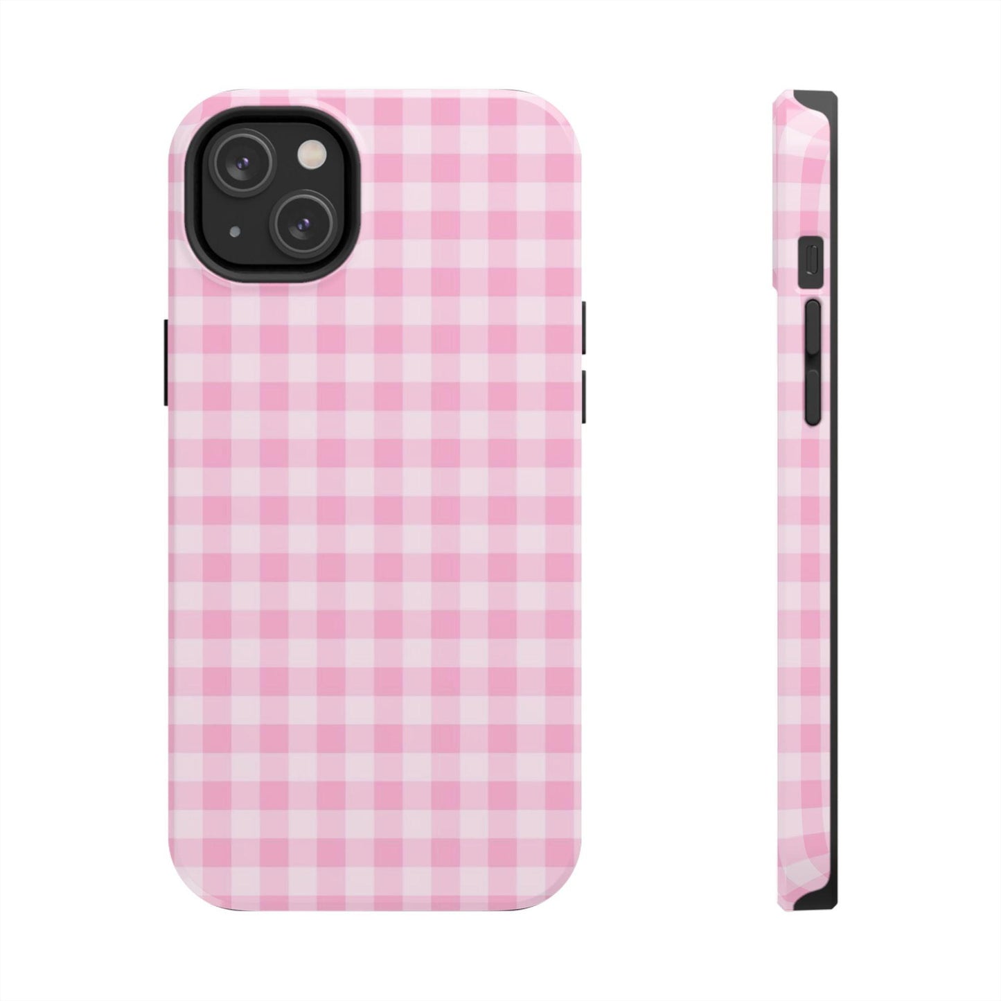 Pink Gingham Tough iPhone Cases