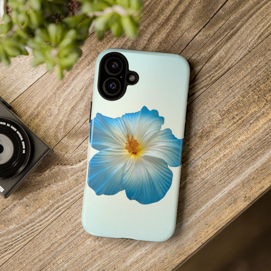Blue Hibiscus Flower Phone Case - Beach Floral Edit