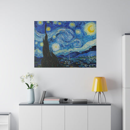 Vincent Van Gogh's The Starry Night (1889) - Matte Canvas, Stretched, 0.75"