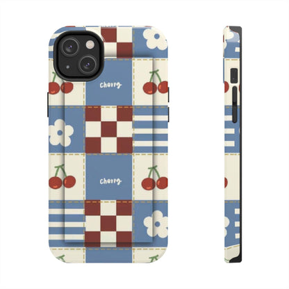 Cherry Blue Tri-Tone Tough iPhone Cases