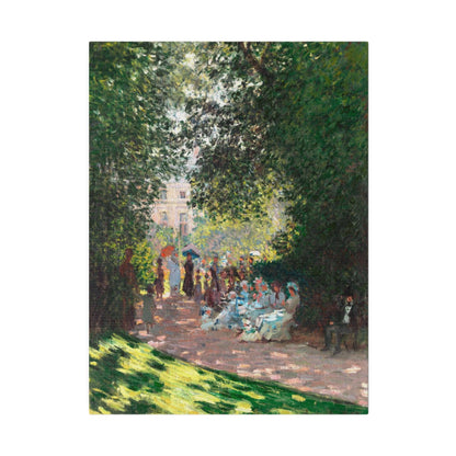 The Parc Monceau 1878 by Claude Monet on a Matte Canvas Stretched 0.75