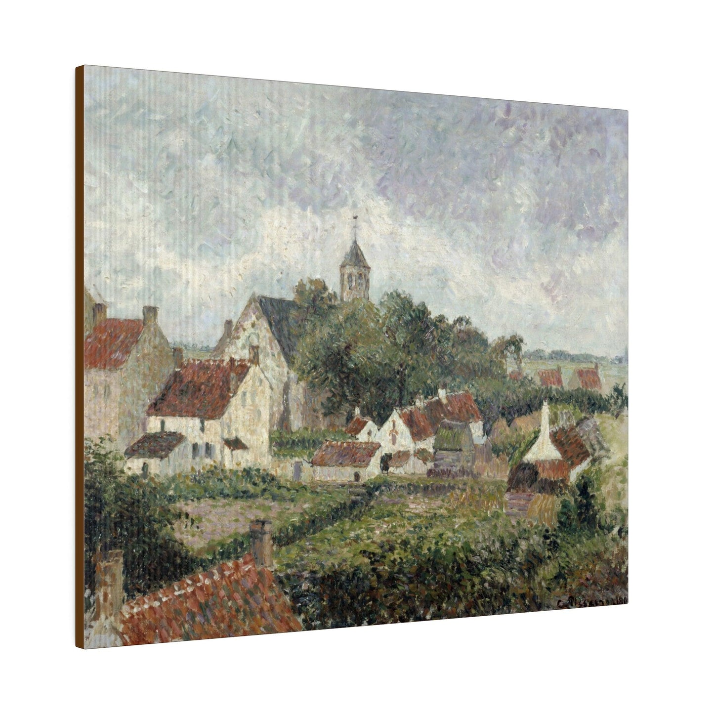 Knocke village (1894) by Camille Pissarro - Matte Canvas, Stretched, 0.75"