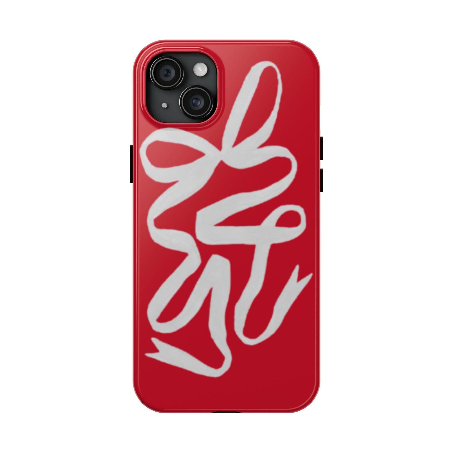 Bow Ribbon Red iPhone Cases