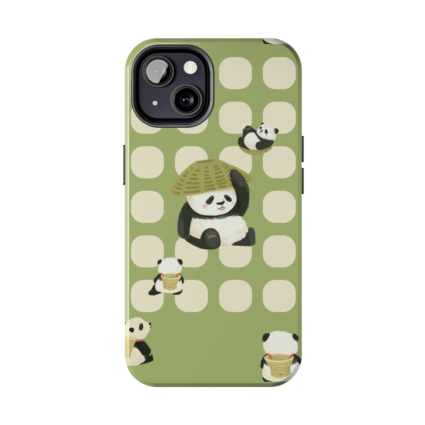 Bamboo Basket Pandas iPhone Cases