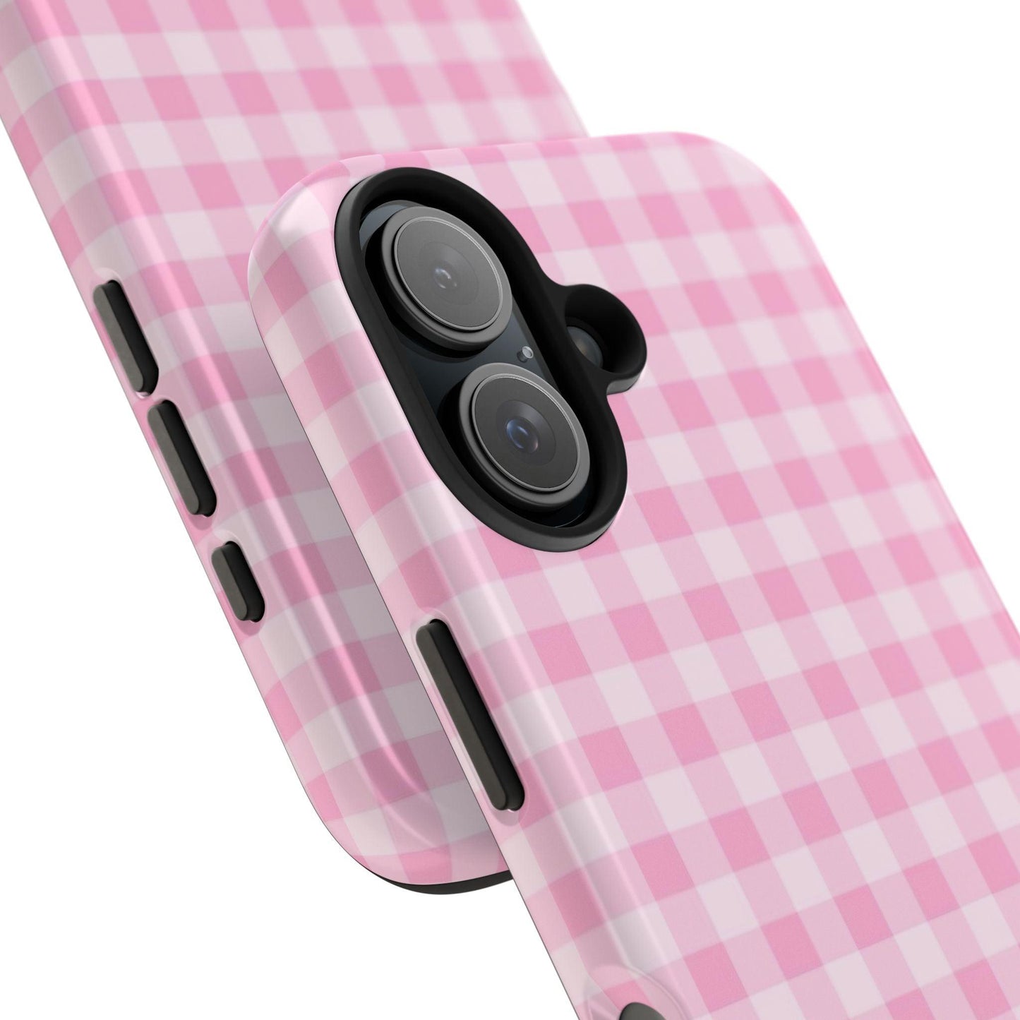 Pink Gingham Tough iPhone Cases