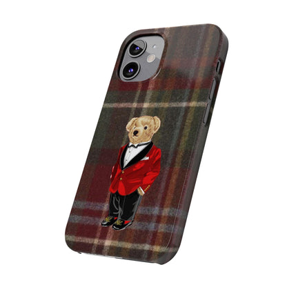 Dapper Bear Plaid Phone Case - Classic Tartan Polo Bear Design iPhone Cases