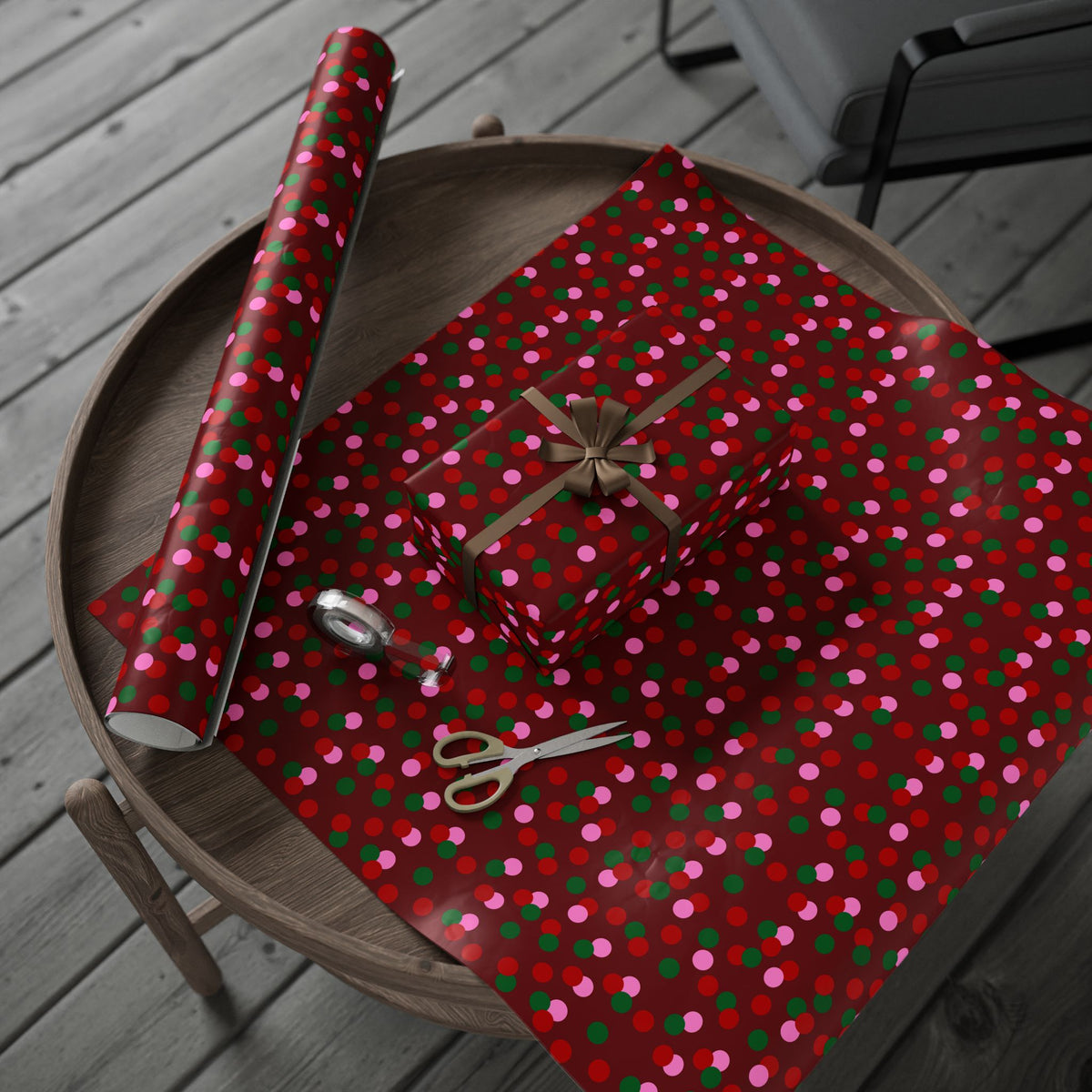 Holiday Confetti Wrapping Paper Roll