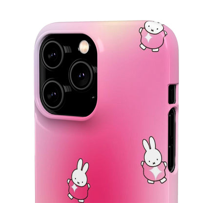 The Bunny Aura Pink Snap Cases