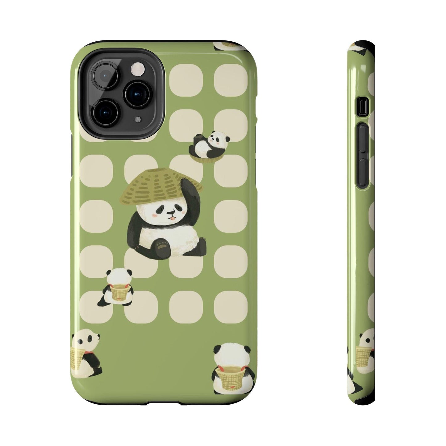 Bamboo Basket Pandas iPhone Cases