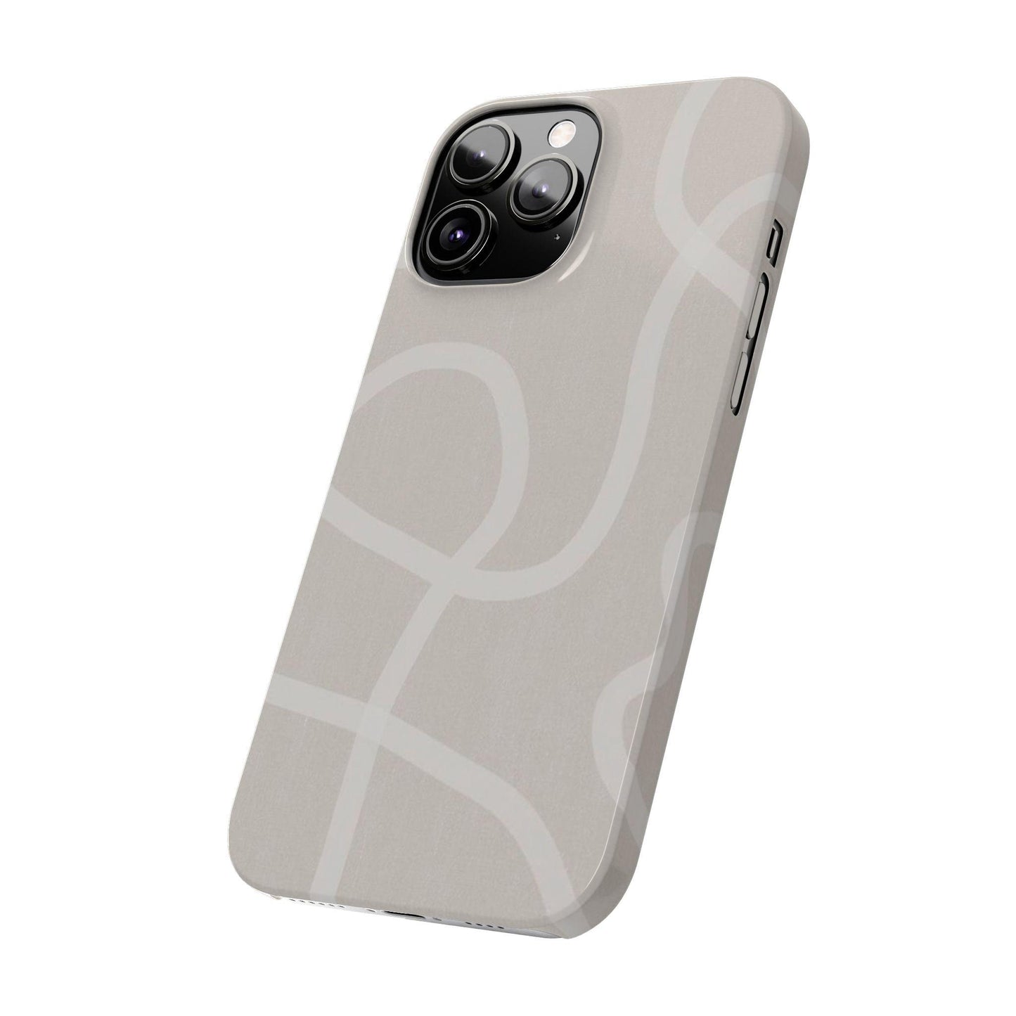 Luxe Minimalist Swirl - Cream Edition Slim iPhone Cases