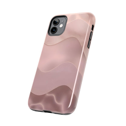 Blush Wave Satin Sandscape Tough iPhone Cases