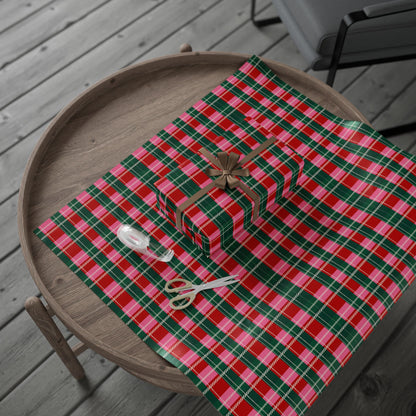 Miss Merry Tartan Christmas Gift Wrapping Paper