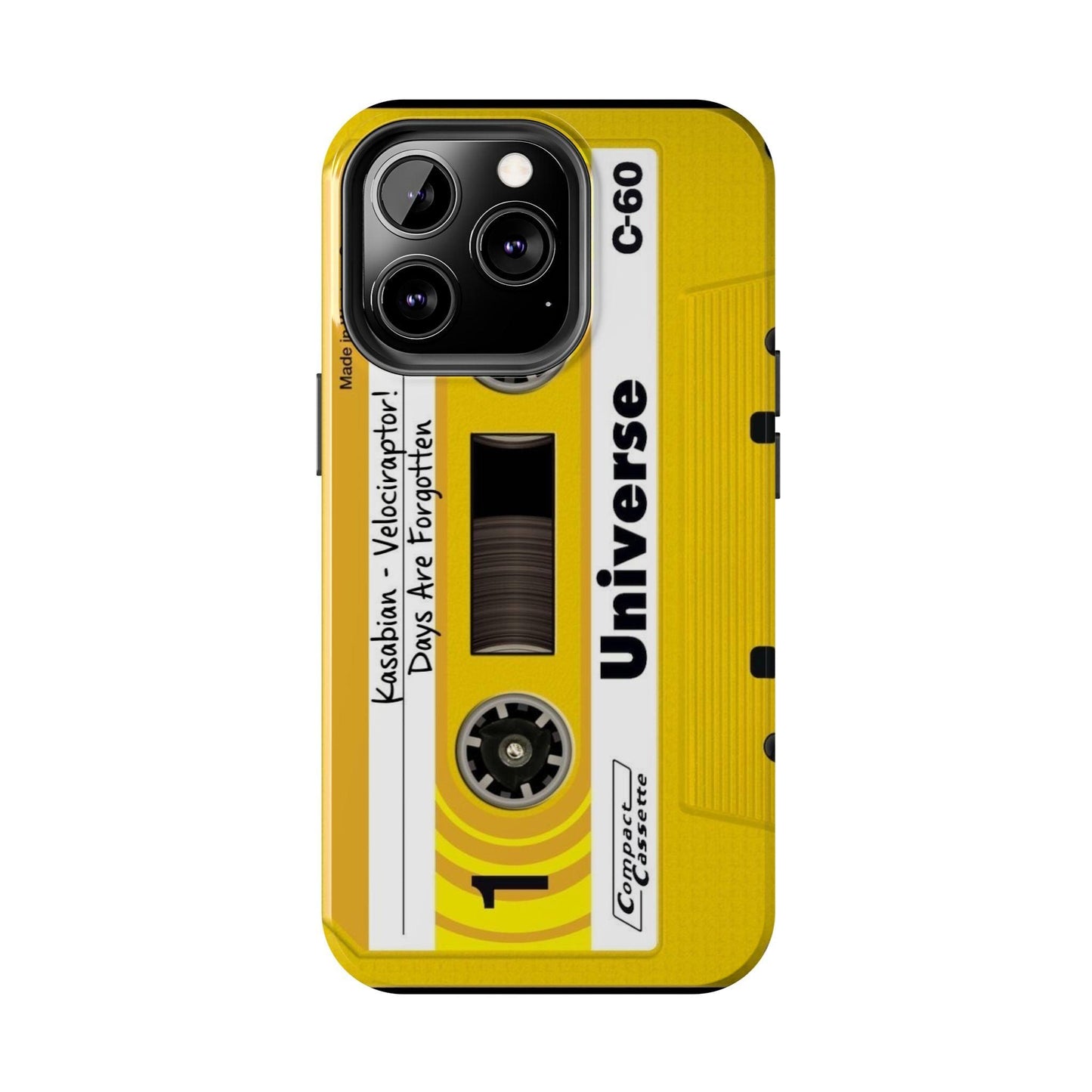 Retro Yellow Cassette Tape iPhone Cases