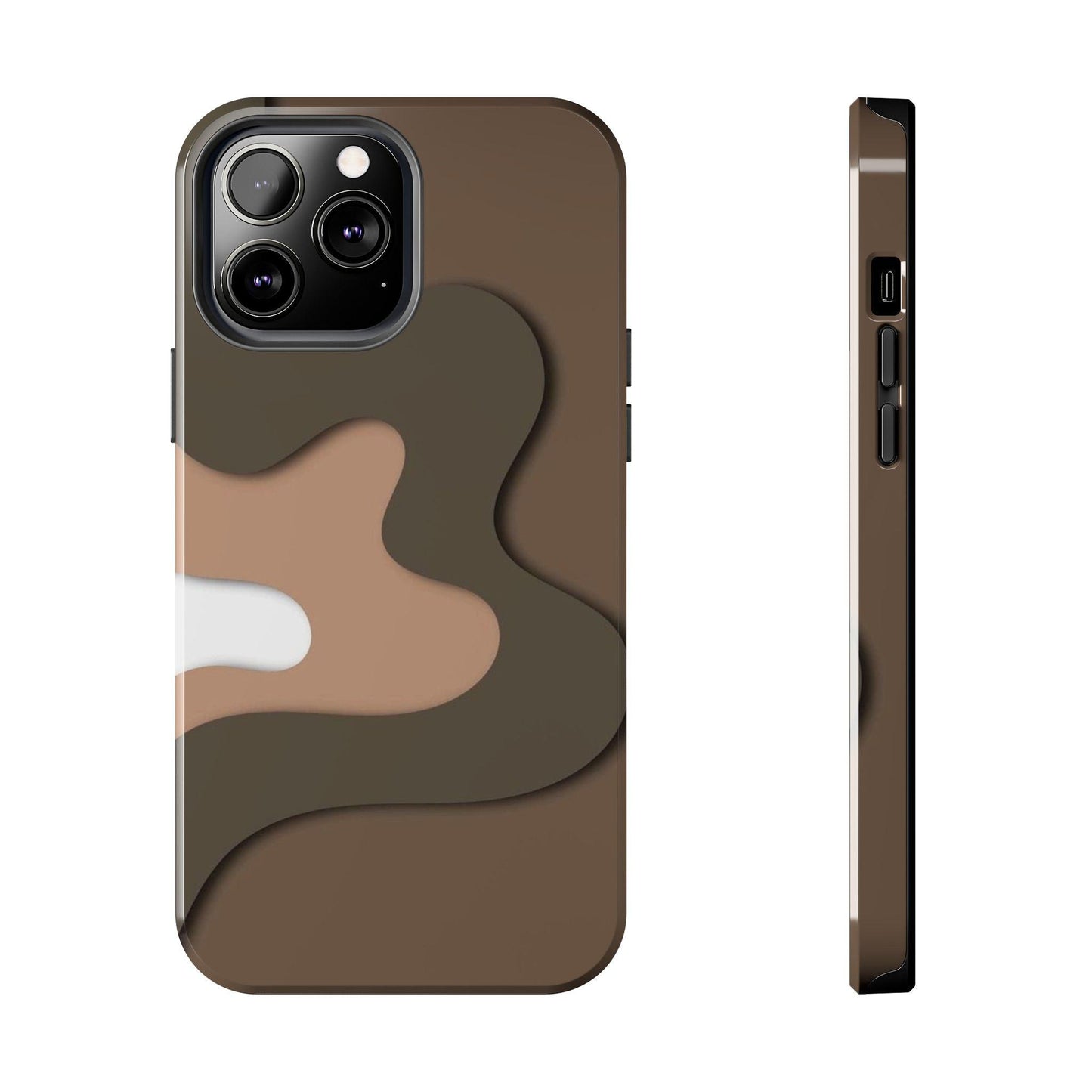 Brown Town Flows Tough iPhone Cases