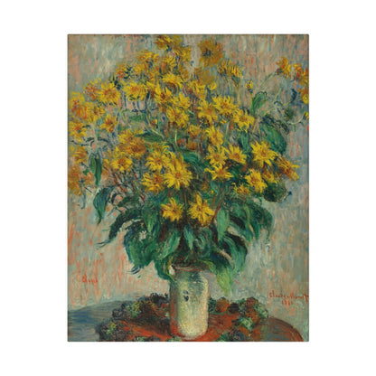 Claude Monet's Jerusalem Artichoke Flowers (1880) - Matte Canvas, Stretched, 0.75"