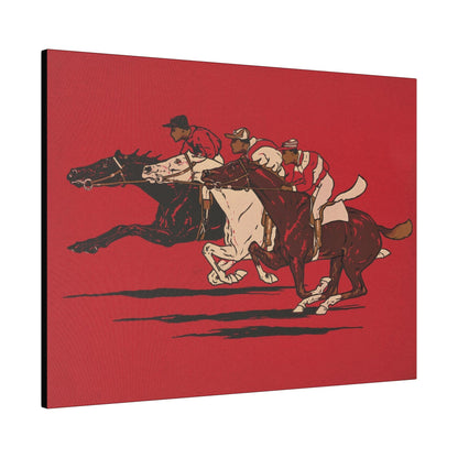 The Runners (1900), vintage horse racing illustration - Matte Canvas, Stretched, 0.75"