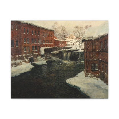 Claude Monet's Mill Scene - Canvas Gallery Wraps