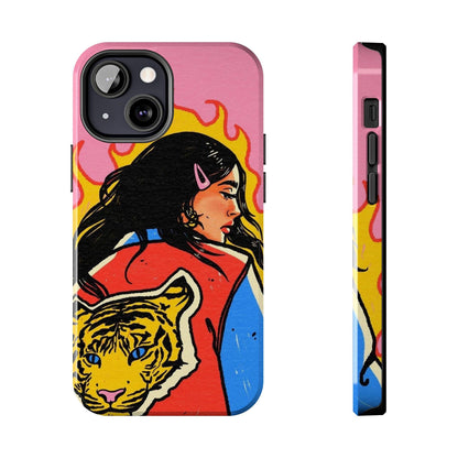 Fierce Femme Flames Tough iPhone Cases