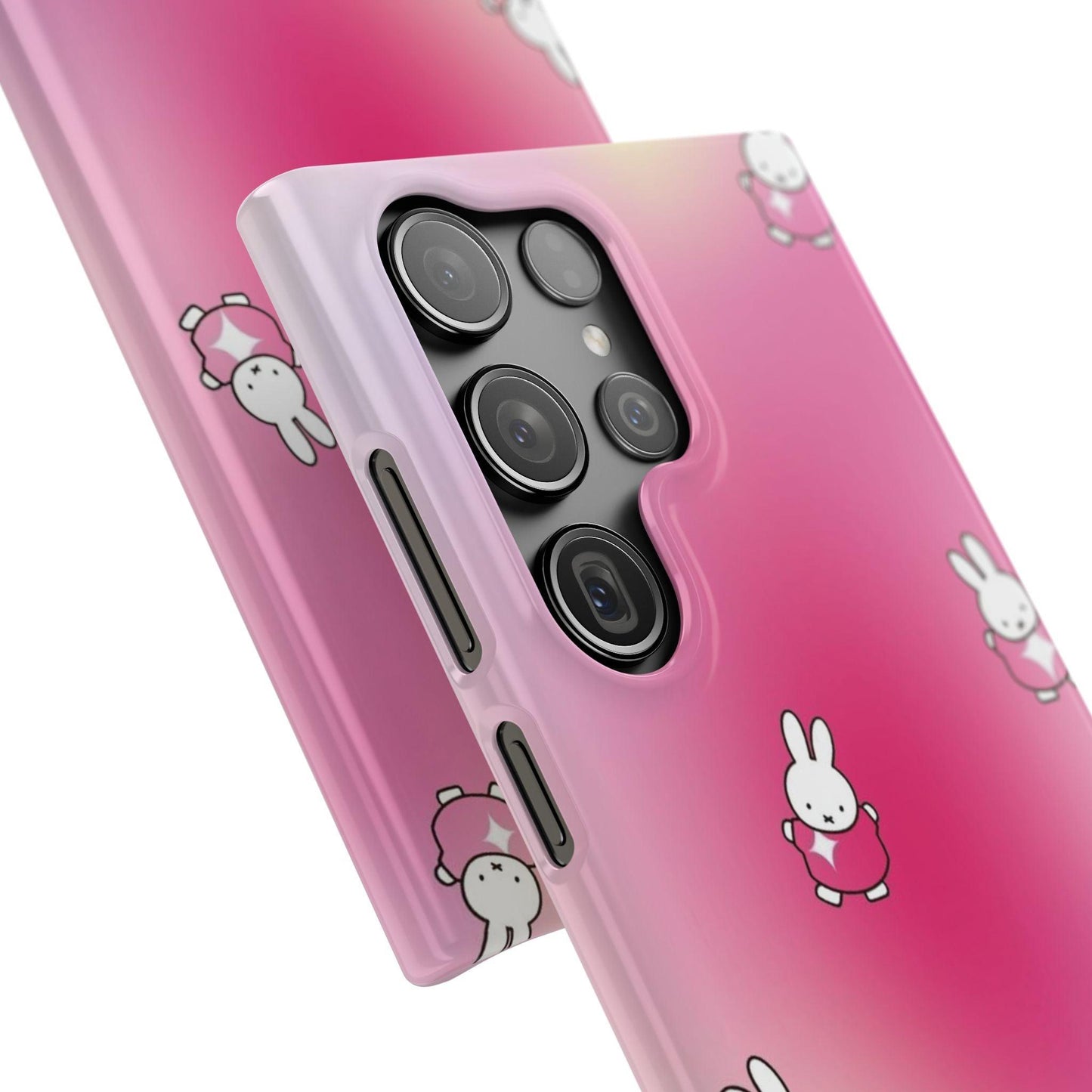 The Bunny Aura Pink Snap Cases