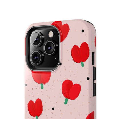 Floral Heart Aesthetic Tough iPhone Cases