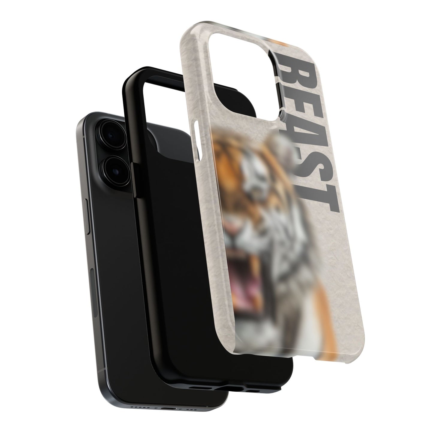 Beast Tough Phone Case - Fierce Tiger Design for Animal Lovers