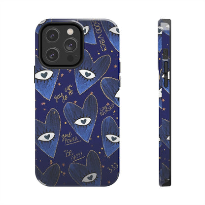 Lucky Midnight Blue Eyes Tough iPhone Cases