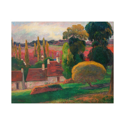 A Farm in Brittany (ca. 1894) by Paul Gauguin - Matte Canvas, Stretched, 0.75"