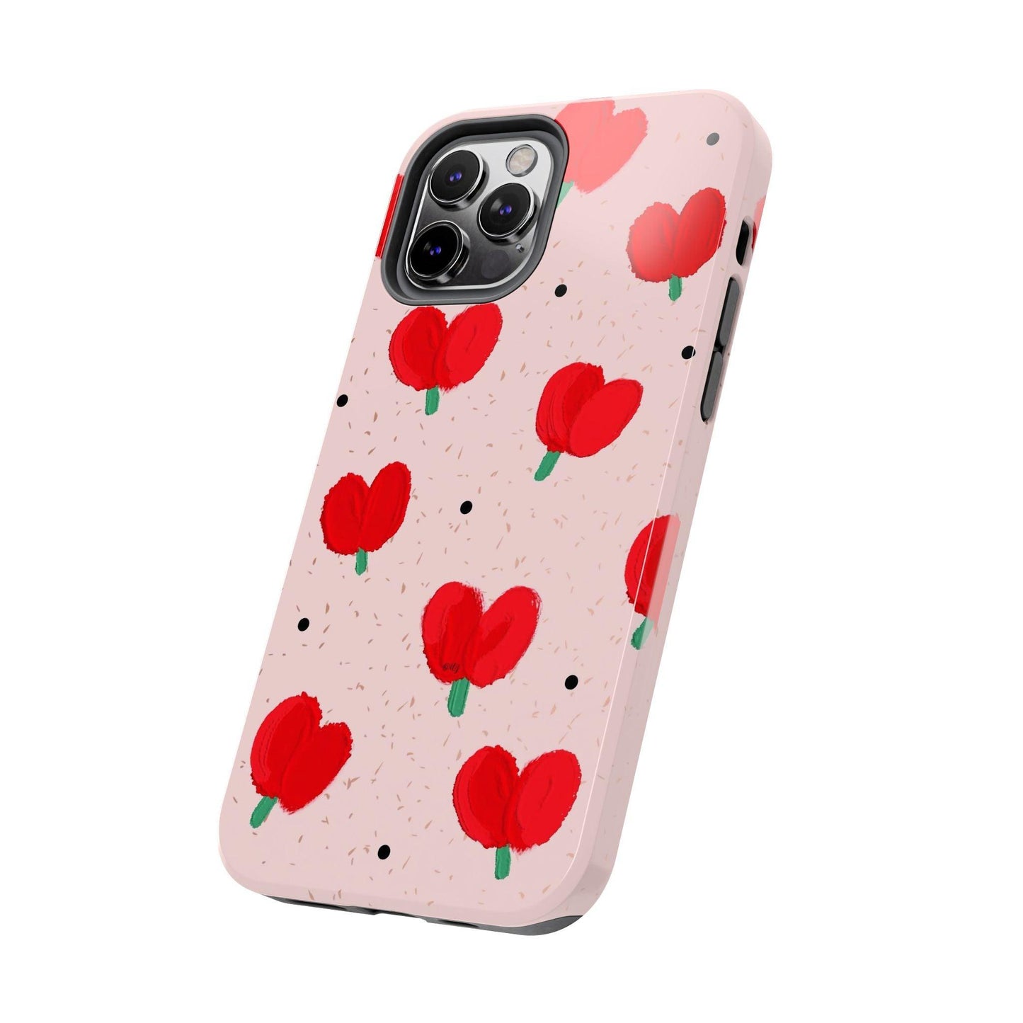 Floral Heart Aesthetic Tough iPhone Cases