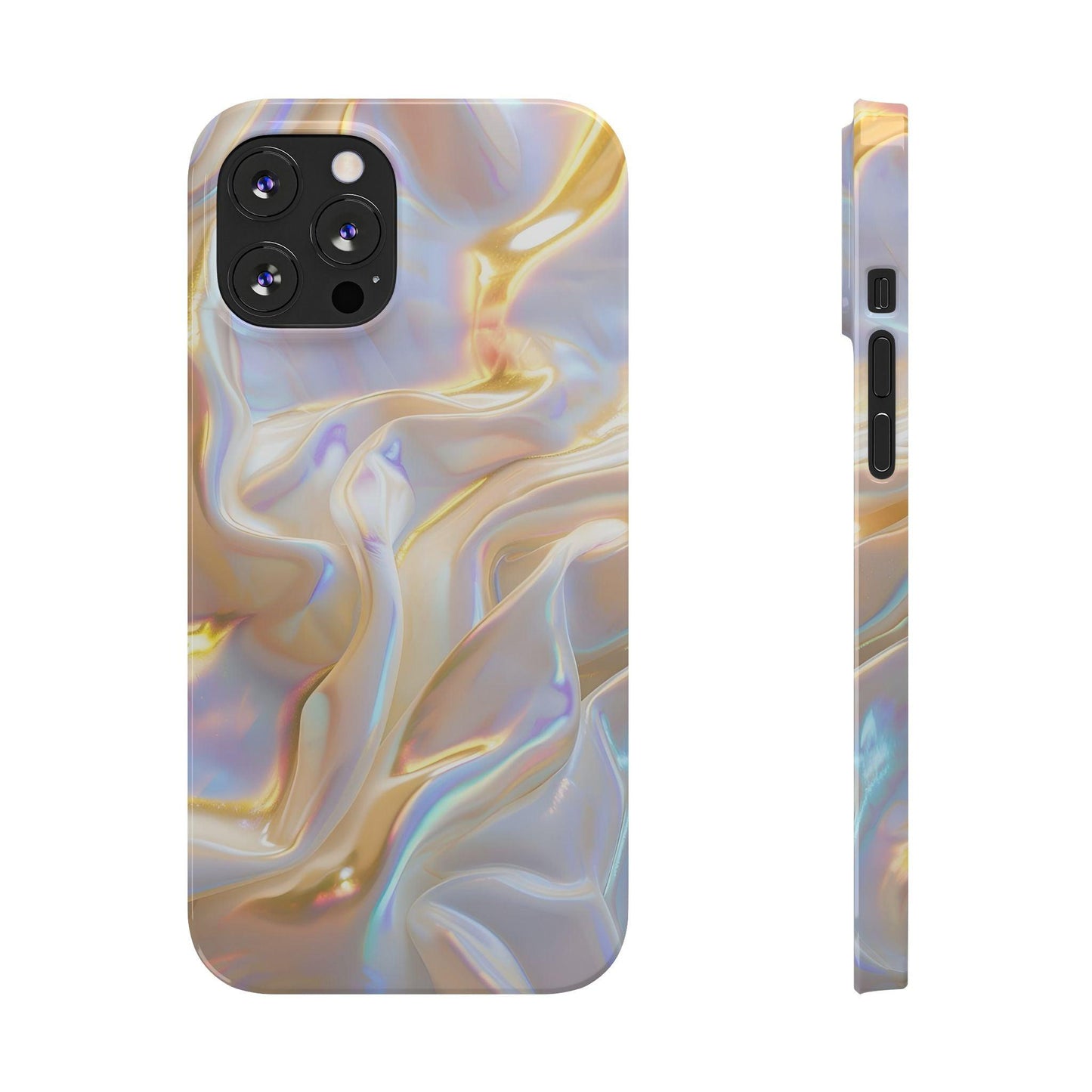 Iridescent Silk Flow Slim iPhone Cases