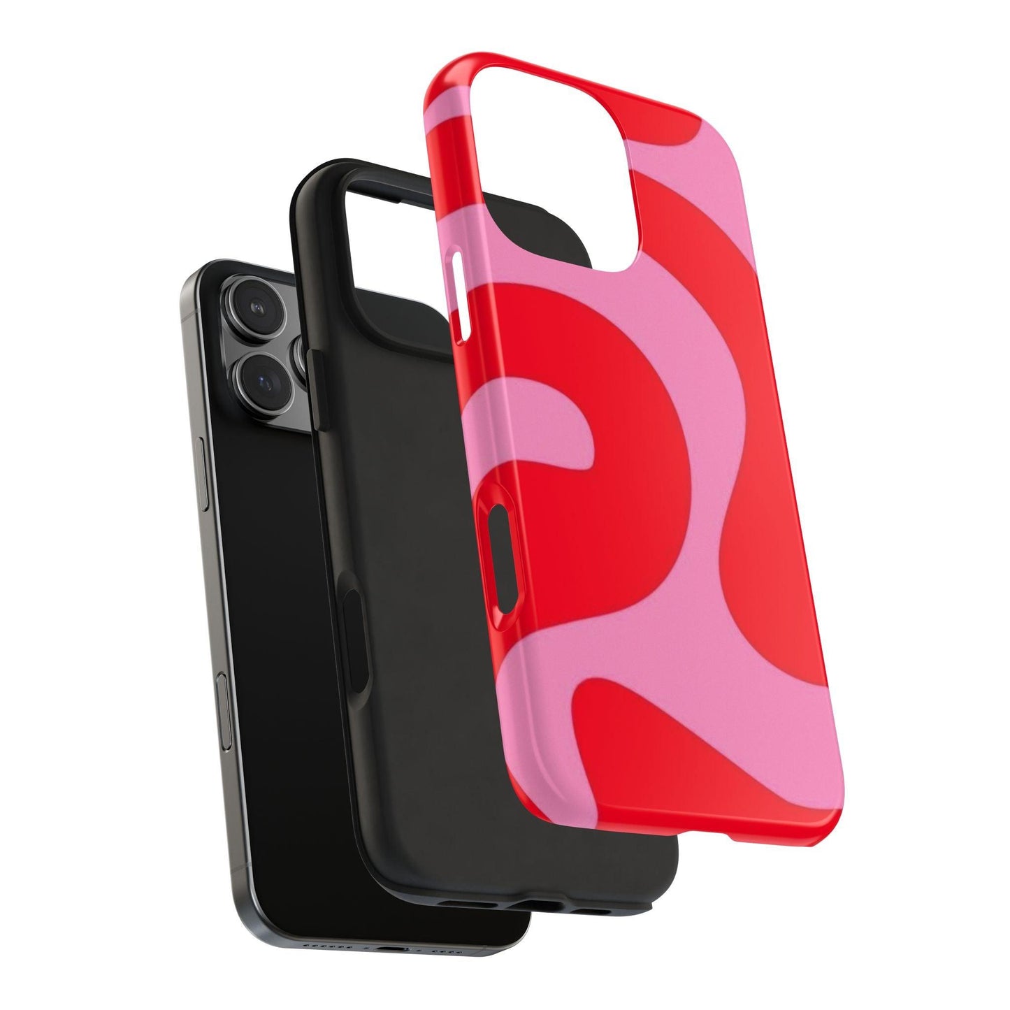 Pop Pink Swirls Tough iPhone Cases