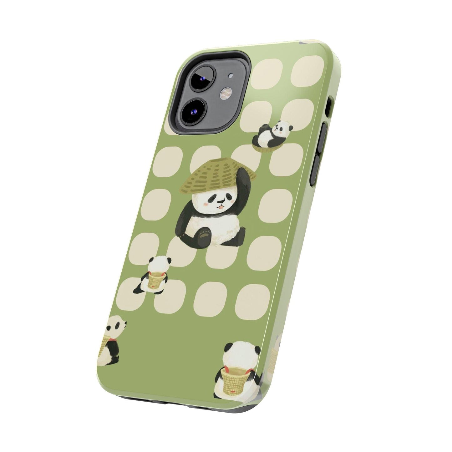 Bamboo Basket Pandas iPhone Cases