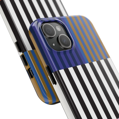 Striped Colorblock Symphony Tough iPhone Cases