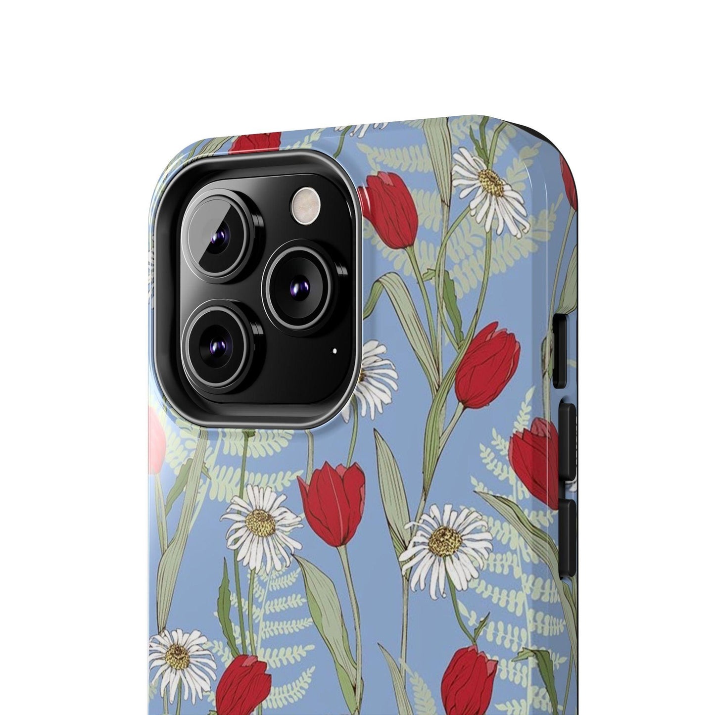 Blooms on Blue Tough iPhone Cases