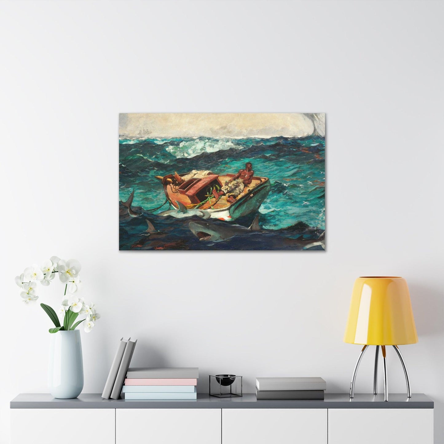 The Gulf Stream (1899) by Winslow Homer - Canvas Gallery Wraps