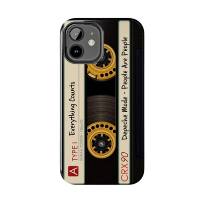 Nostalgic Old Cassette Tape with Yellow wheels iPhone Cases