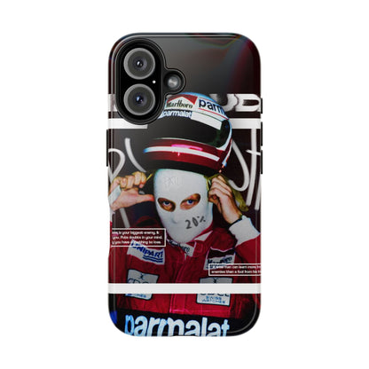 Racing-Inspired Tough Phone Case with Graffiti Design