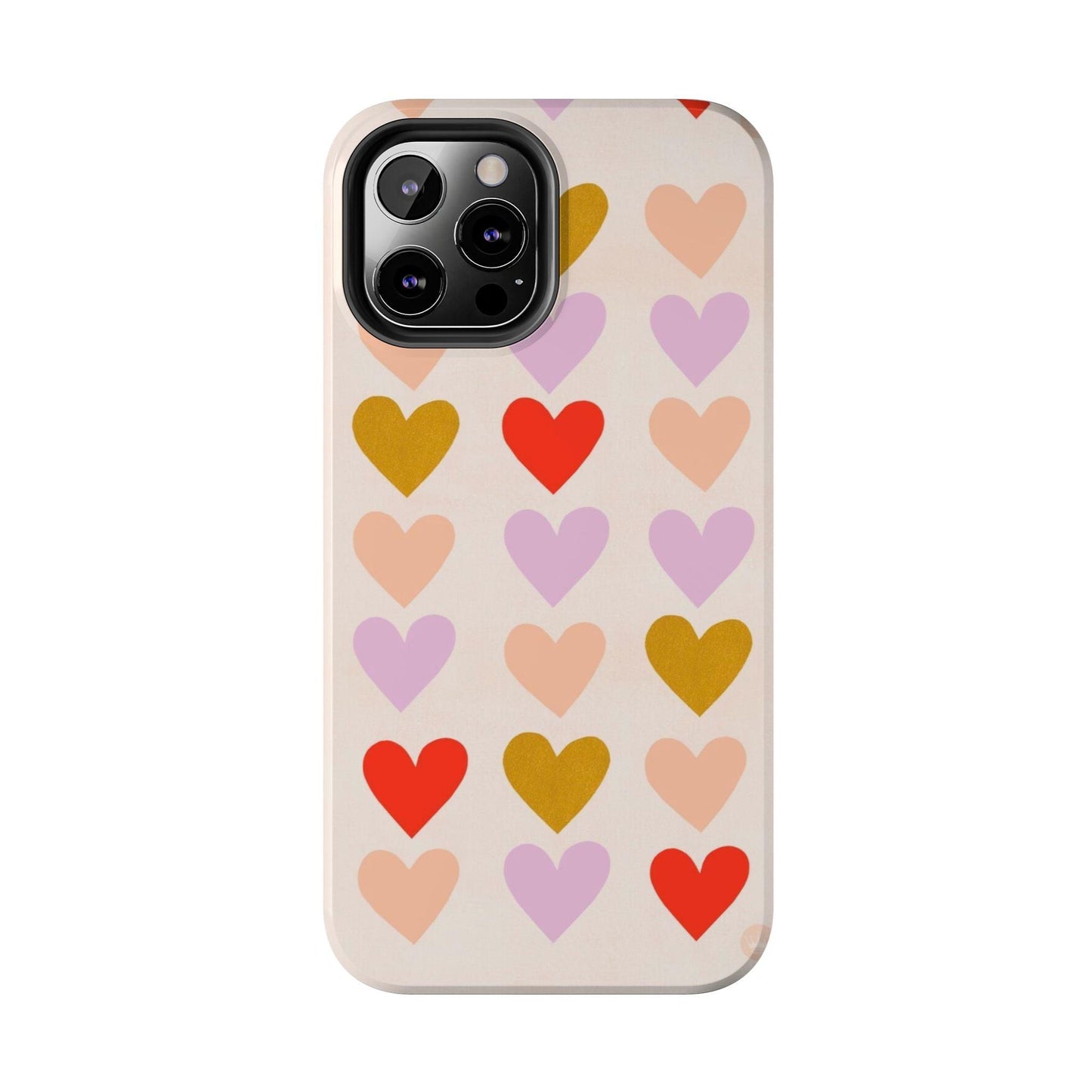 Cutesy Hearts Tough iPhone Cases