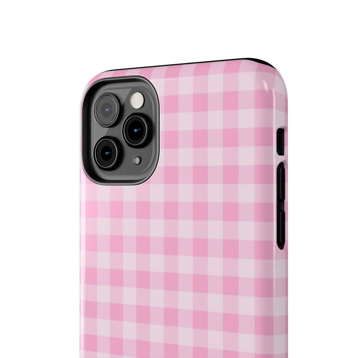 Pink Gingham Tough iPhone Cases