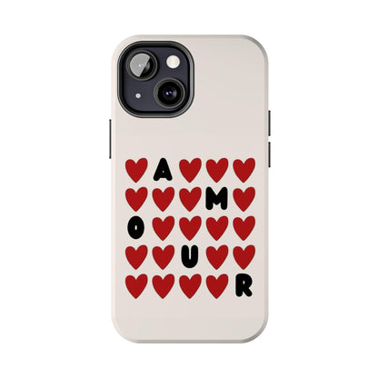 Amour Valentines Hearts Tough iPhone Cases